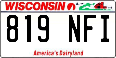 WI license plate 819NFI