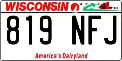 WI license plate 819NFJ