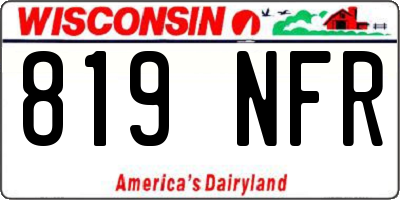 WI license plate 819NFR