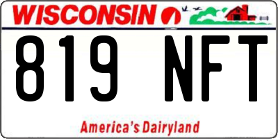 WI license plate 819NFT