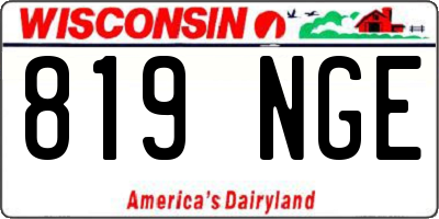WI license plate 819NGE