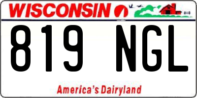 WI license plate 819NGL