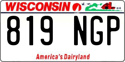 WI license plate 819NGP