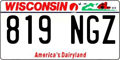WI license plate 819NGZ