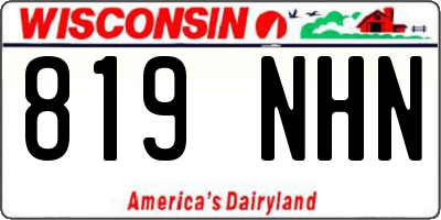 WI license plate 819NHN