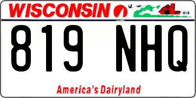 WI license plate 819NHQ