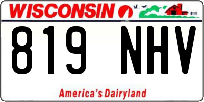 WI license plate 819NHV