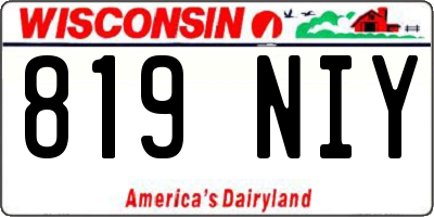 WI license plate 819NIY