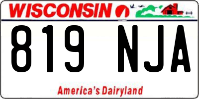 WI license plate 819NJA