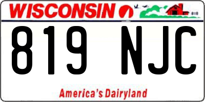WI license plate 819NJC