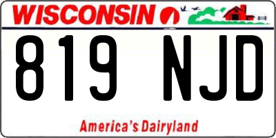 WI license plate 819NJD