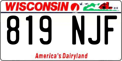 WI license plate 819NJF
