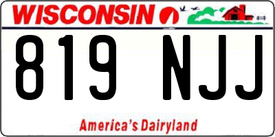 WI license plate 819NJJ