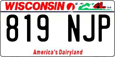 WI license plate 819NJP