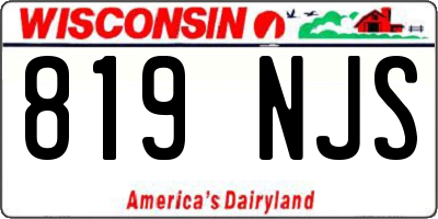 WI license plate 819NJS