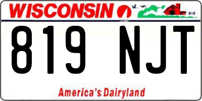 WI license plate 819NJT