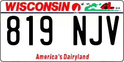WI license plate 819NJV