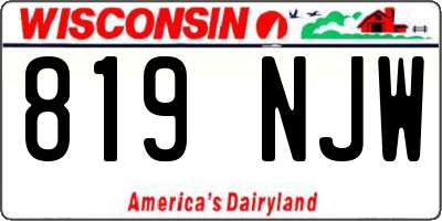 WI license plate 819NJW