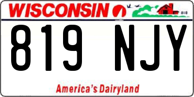 WI license plate 819NJY