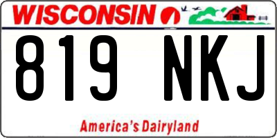 WI license plate 819NKJ