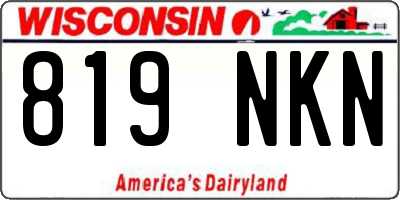 WI license plate 819NKN