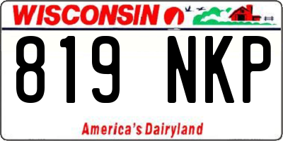 WI license plate 819NKP