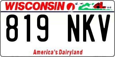 WI license plate 819NKV