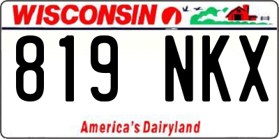 WI license plate 819NKX