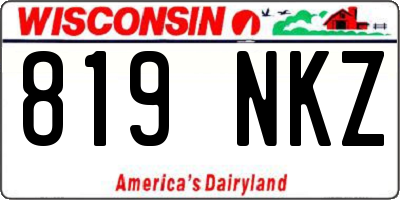 WI license plate 819NKZ
