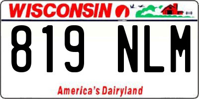 WI license plate 819NLM