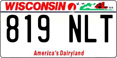 WI license plate 819NLT