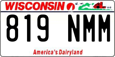 WI license plate 819NMM