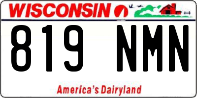 WI license plate 819NMN