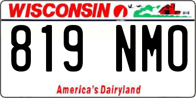 WI license plate 819NMO