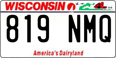 WI license plate 819NMQ