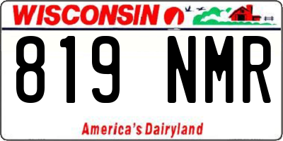 WI license plate 819NMR
