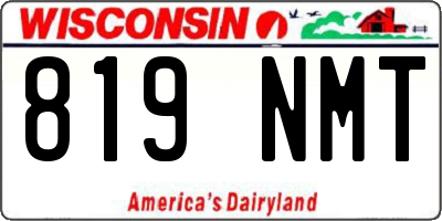 WI license plate 819NMT