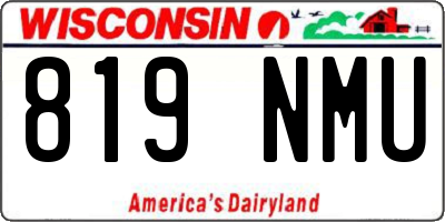 WI license plate 819NMU