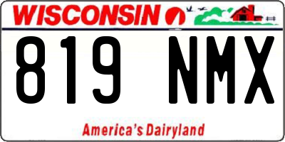 WI license plate 819NMX