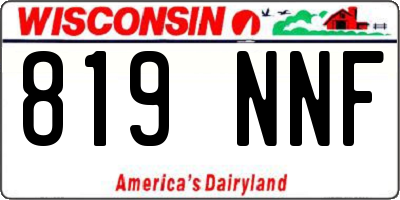 WI license plate 819NNF