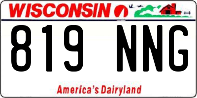 WI license plate 819NNG
