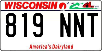 WI license plate 819NNT