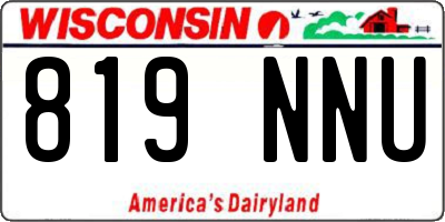 WI license plate 819NNU