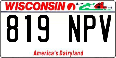 WI license plate 819NPV