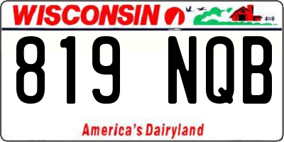WI license plate 819NQB