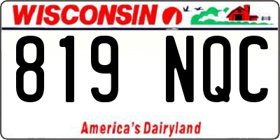 WI license plate 819NQC