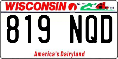 WI license plate 819NQD
