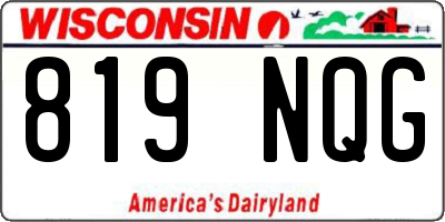 WI license plate 819NQG