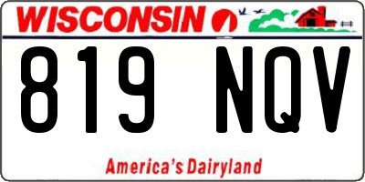 WI license plate 819NQV