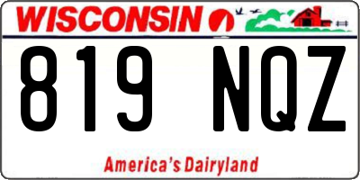 WI license plate 819NQZ